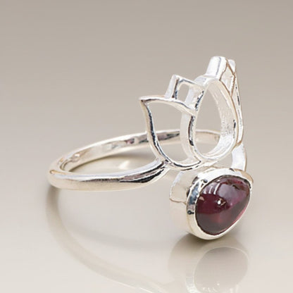 Bague Grenat Rhodolite Ethiopie AAA argent 925 - La Boite à Cailloux