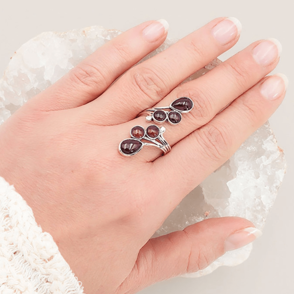 Bague Grenat Rhodolite Ethiopie AAA argent 925 - La Boite à Cailloux