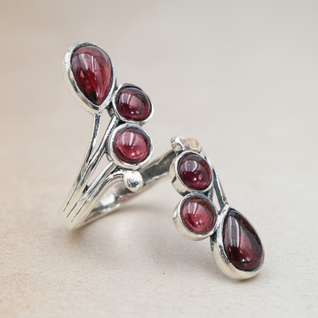 Bague Grenat Rhodolite Ethiopie AAA argent 925 - La Boite à Cailloux