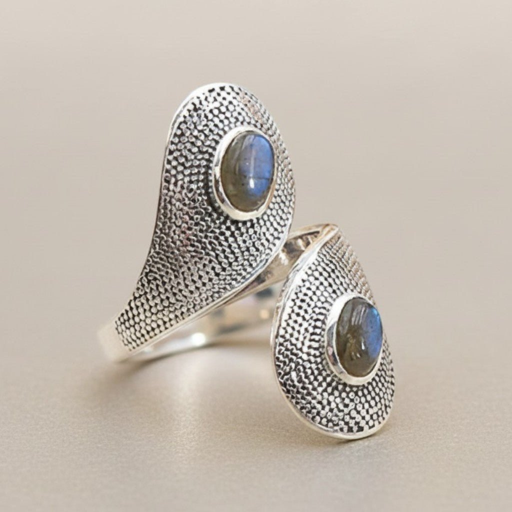 Bague labradorite Madagascar AA argent 925 - La Boite à Cailloux