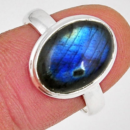 Bague labradorite Madagascar AA argent 925 - La Boite à Cailloux
