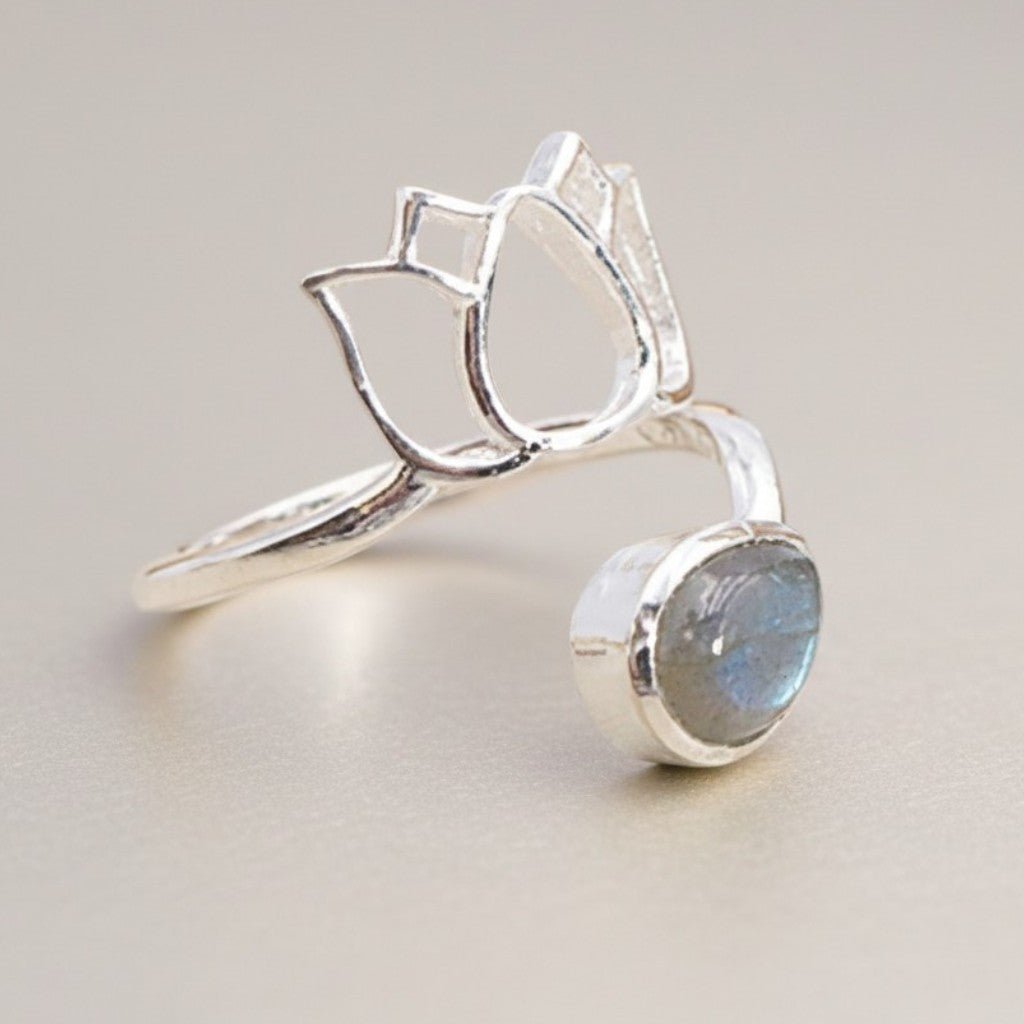 Bague labradorite Madagascar AA argent 925 - La Boite à Cailloux