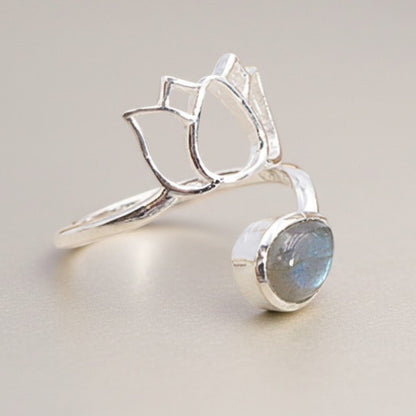 Bague labradorite Madagascar AA argent 925 - La Boite à Cailloux