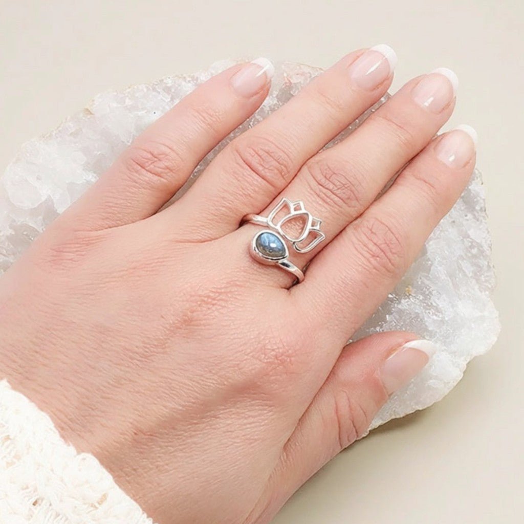 Bague labradorite Madagascar AA argent 925 - La Boite à Cailloux