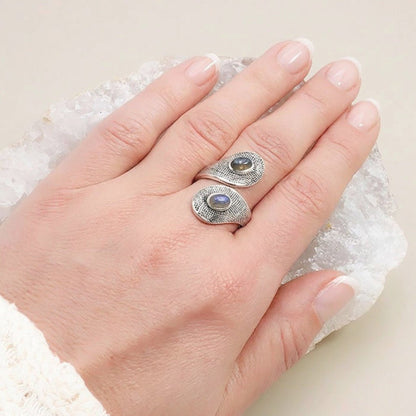 Bague labradorite Madagascar AA argent 925 - La Boite à Cailloux