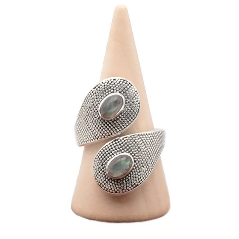 Bague labradorite Madagascar AA argent 925 - La Boite à Cailloux
