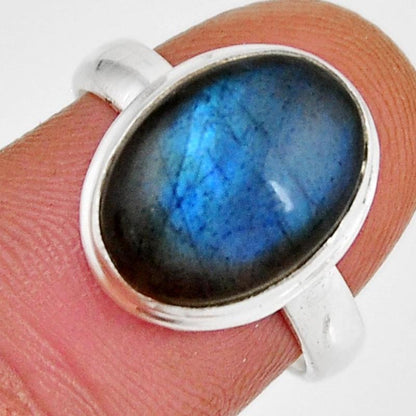 Bague labradorite Madagascar AA argent 925 - La Boite à Cailloux