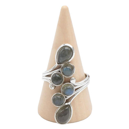Bague labradorite Madagascar AA argent 925 - La Boite à Cailloux