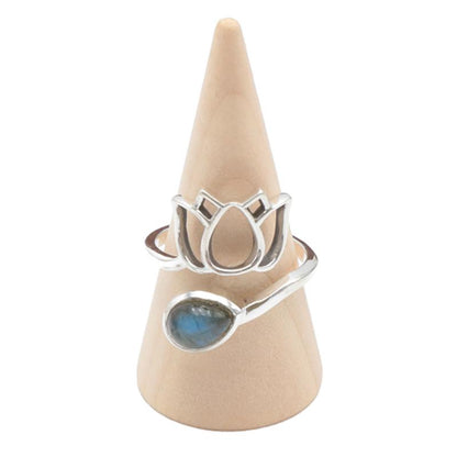 Bague labradorite Madagascar AA argent 925 - La Boite à Cailloux