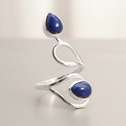 Bague Lapis Lazuli Afghanistan AA argent 925 - La Boite à Cailloux