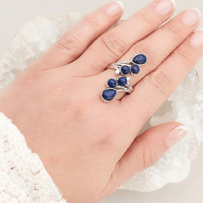 Bague Lapis Lazuli Afghanistan AA argent 925 - La Boite à Cailloux