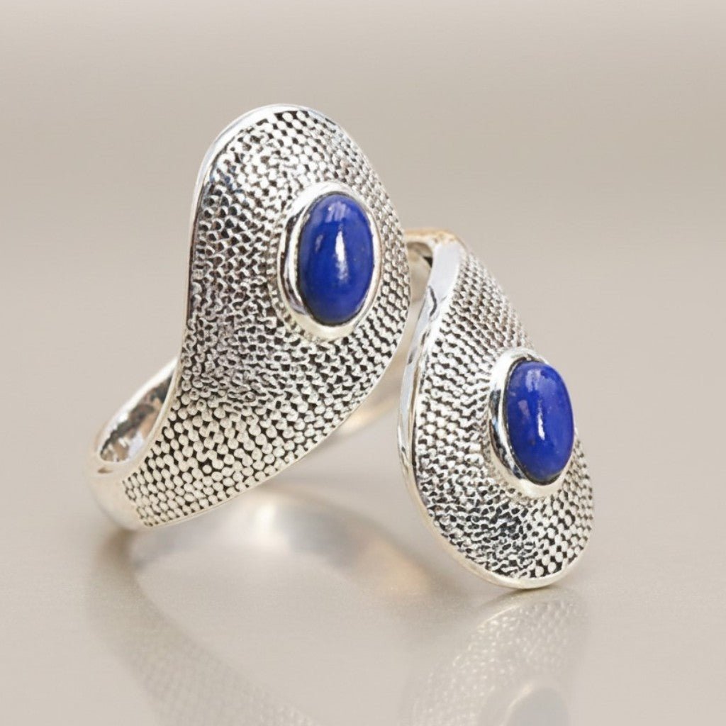Bague Lapis Lazuli Afghanistan AA argent 925 - La Boite à Cailloux