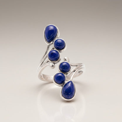 Bague Lapis Lazuli Afghanistan AA argent 925 - La Boite à Cailloux