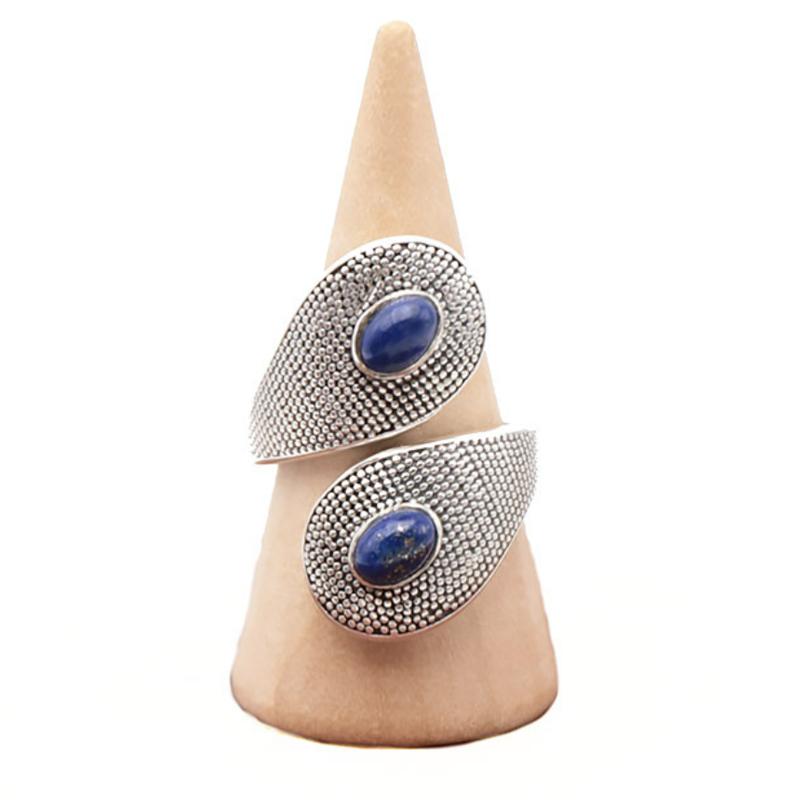 Bague Lapis Lazuli Afghanistan AA argent 925 - La Boite à Cailloux
