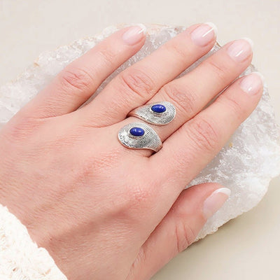Anillo Lapislázuli Afganistán AA plata 925