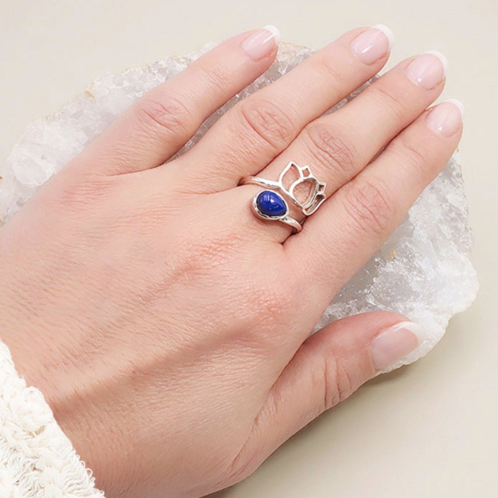 Bague Lapis Lazuli Afghanistan AA argent 925 - La Boite à Cailloux