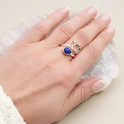 Bague Lapis Lazuli Afghanistan AA argent 925 - La Boite à Cailloux