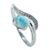 Bague larimar et topaze AAA argent 925 - La Boite à Cailloux