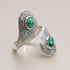 Bague Malachite Congo AA argent 925 - La Boite à Cailloux