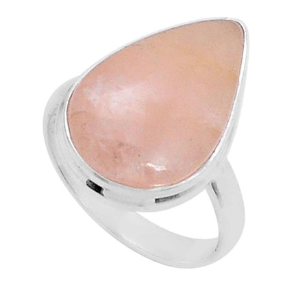 Bague morganite Brésil AA argent 925 - La Boite à Cailloux