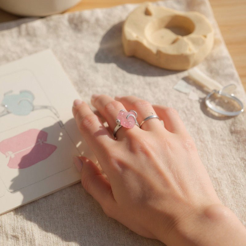 Bague morganite Brésil AA argent 925 - Taille 56 - La Boite à Cailloux