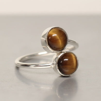 Bague Oeil de tigre Afrique du Sud AA argent 925 - La Boite à Cailloux