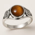 Bague oeil de tigre Afrique du Sud AA argent 925 - La Boite à Cailloux