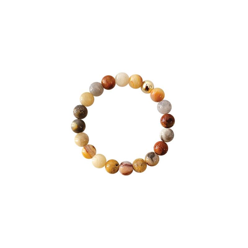 Bague perles Agate crazy lace Mexique À (boules 3mm) - La Boite à Cailloux