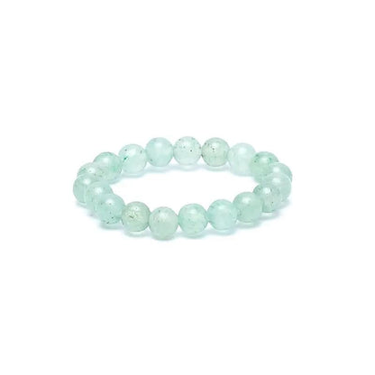 Bague perles aventurine verte Brésil A (boules 3mm) - La Boite à Cailloux