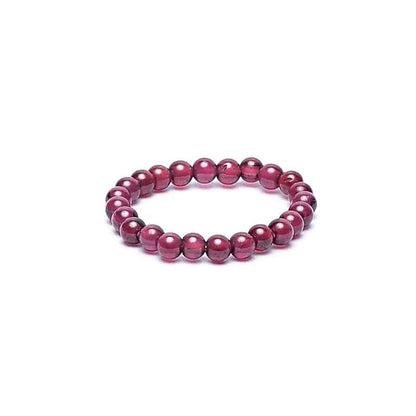 Bague perles grenat rouge almandin Inde A (boules 3mm) - La Boite à Cailloux