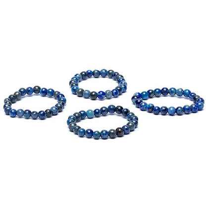 Bague perles Lapis - Lazuli Afghanistan A (boules 3mm) - La Boite à Cailloux