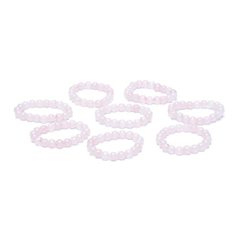 Bague perles quartz rose Brésil A (boules 3mm) - La Boite à Cailloux