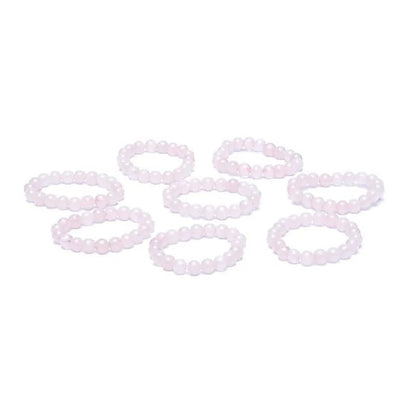 Bague perles quartz rose Brésil A (boules 3mm) - La Boite à Cailloux