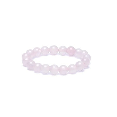 Bague perles quartz rose Brésil A (boules 3mm)