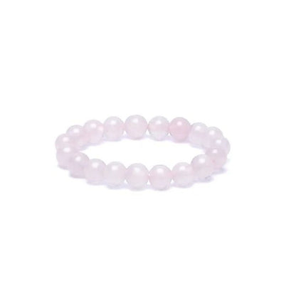 Bague perles quartz rose Brésil A (boules 3mm) - La Boite à Cailloux