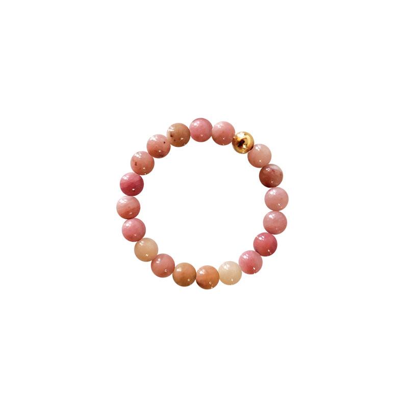 Bague perles Rhodonite Australie A (boules 3mm) - La Boite à Cailloux