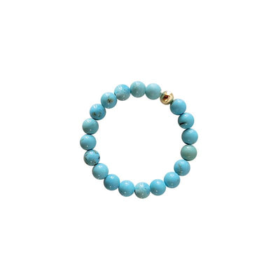 Bague perles Turquenite Chine A (boules 3mm)