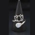 Bague Pierre de lune arc en ciel (Péristérite) Inde AA argent 925 - La Boite à Cailloux