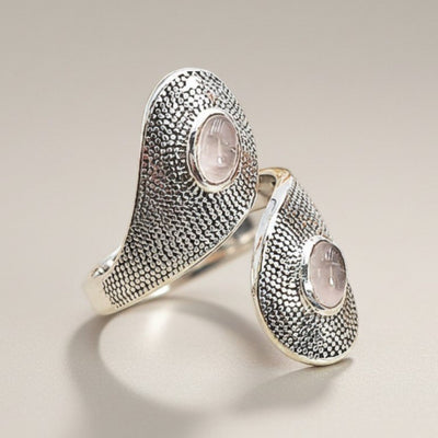 Bague quartz rose Brésil AA argent 925