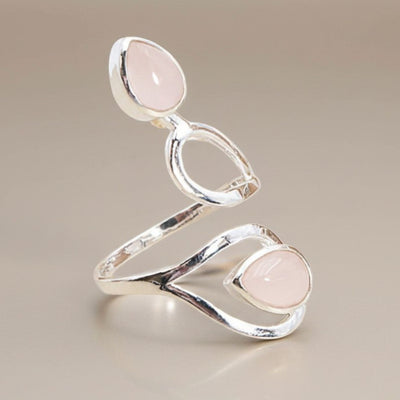 Bague quartz rose Brésil AA argent 925