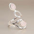 Bague quartz rose Brésil AA argent 925 - La Boite à Cailloux