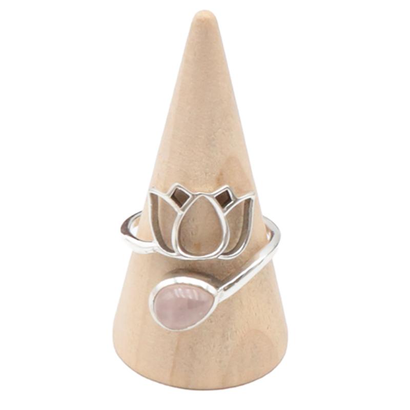 Bague quartz rose Brésil AA argent 925 - La Boite à Cailloux