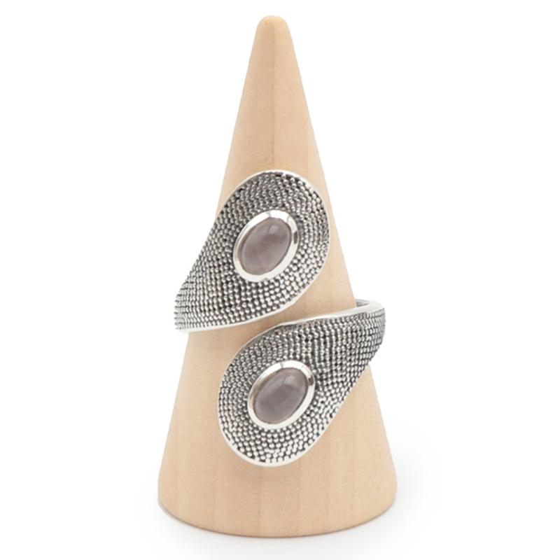 Bague quartz rose Brésil AA argent 925 - La Boite à Cailloux