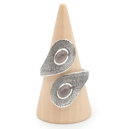 Bague quartz rose Brésil AA argent 925 - La Boite à Cailloux