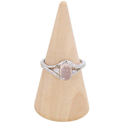 Bague quartz rose Madagascar AAA argent 925 Rhodié - La Boite à Cailloux