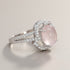 Bague quartz rose Madagascar AAA argent 925 Rhodié - La Boite à Cailloux