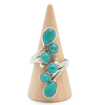 Bague Turquoise Chine AA argent 925 - La Boite à Cailloux