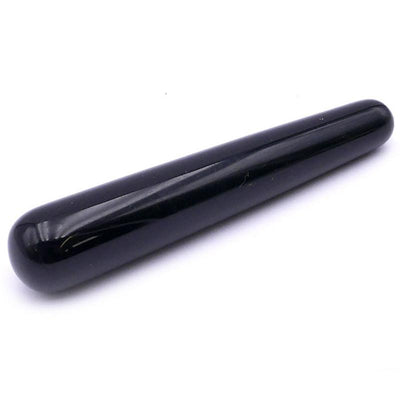 Baton de massage obsidienne noire