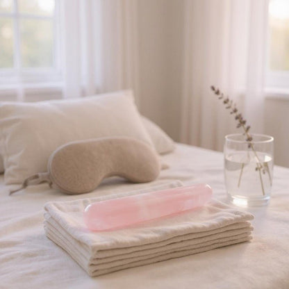 Baton de massage quartz rose Brésil A - La Boite à Cailloux