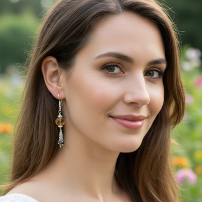 Boucles d'oreilles multipierres AA argent 925